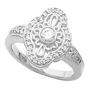  Platinum Diamond Antique Style Ring   0.40 Ct. Jewelry