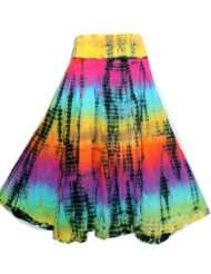   Dress or Skirt Tie Dye Rainbow Gypsy Renaissance Vintage Skirt
