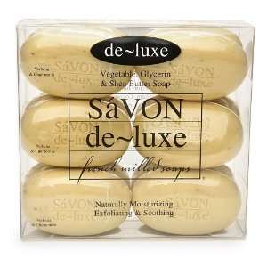  de luxe SaVON Bar Soap Set, Verbena & Chamomile 12 ea 