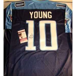  Vince Young SIGNED Titans Jersey JSA XL