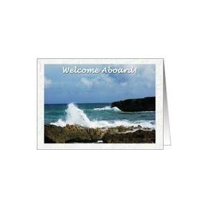 Welcome Aboard Ocean Blue Card