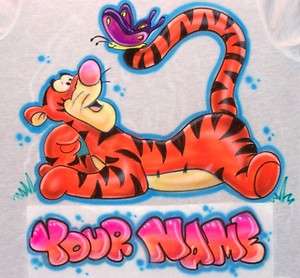Airbrushed Tigger T shirt Personalized Winnie the Pooh & Friends Tee 