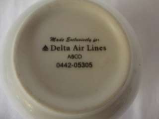 Abco Delta Airlines First Class No Handle Cup Bowl (s)  