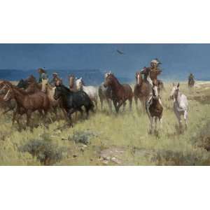  Z S Liang   Plunder of Many Horses Canvas Giclee