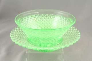 Westmoreland English Hobnail Geen Glass Mayo Bowl Plate  