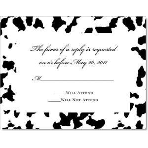  Fashionable Cow Print Response Cards