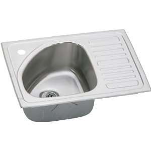   Bowl Stainless Steel Bar Sink with 18 Gauge, Ribbed Area and Self Rim