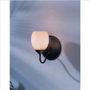  6.9 One Light Wall Sconce Finish Black, Shade Color Soft 
