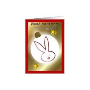  Easter Egg Hunt Invitation with bunny rabbit Card Health 