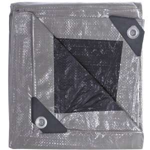   Heavy Duty Black & Silver Sunshield Tarp, 20 x 30 ft