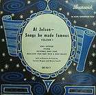 Al Jolson(7 Vinyl)Songs He Made Famous Brunswi​ck OE 9011 UK VG/Ex