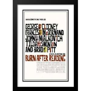  Burn After Reading 32x45 Framed and Double Matted Movie 