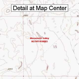  USGS Topographic Quadrangle Map   Monument Valley, Wyoming 