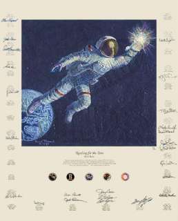 Alan Bean Reaching For The Stars, Textured Giclee Canvas.