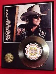 ALAN JACKSON 24kt GOLD 45 RECORD LTD EDITION DISPLAY  