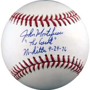  John Montefusco Autographed Baseball with The Count and No 