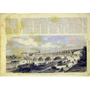 Paris Railway Viaduct French Print 1868