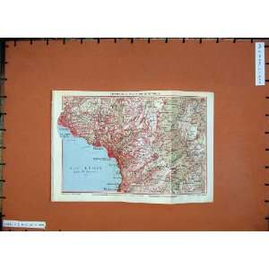   1941 Colour Map Switzerland Vevey Montreux Villeneuve