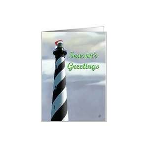 Cape Hatteras Christmas Lighthouse Card