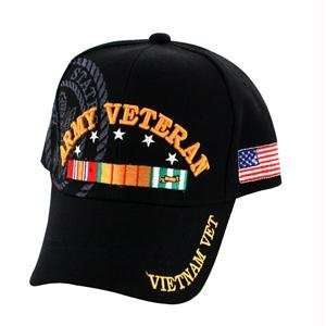  Cap, Black, Embroidered, Army Vietnam Veteran