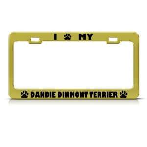 Dandie Dinmont Terrier Dog Metal license plate frame Tag 