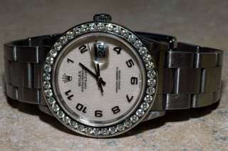 Rolex 16234 Oyster Perpetual Datejust with Custom Diamond Bezel T 