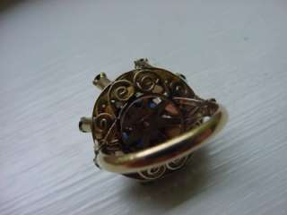 Vintage 18k Sapphire Opal Princess Ring Victorian Style  