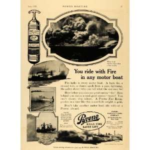   Boat Fire Extinguisher   Original Print Ad