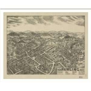 Historic Pawling, New York, c. 1909 (L) Panoramic Map Poster Print 