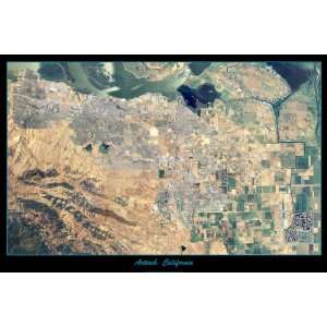  Satellite poster print/map of Antioch, California in 