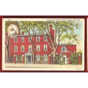  Postcard Vintage Longfellows Home Built 1785 Portland 