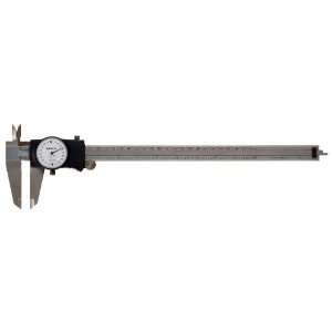 Mitutoyo 505 720 Dial Caliper, 0.2 Per Rev., White Face, 0 12 Range 