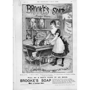  Brookes Soap Antique Advertisment No Monkey 1890