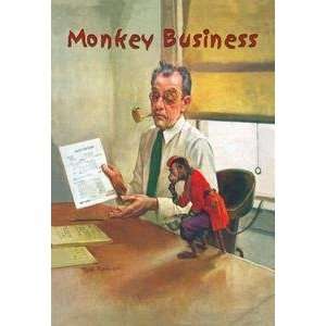  Vintage Art Monkey Business   01387 7