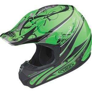  GMax GM46X Future Helmet   Large/Green/Silver/Black 
