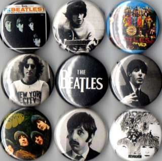 Beatles 9 pins buttons badges sgt pepper revolver new  