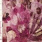 FABRIC Leaves LEAF COLLAGE VIEWPOINT Metallic PLUM 1Y