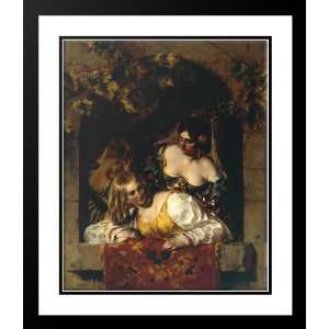 Etty, William 20x23 Framed and Double Matted Window in Venice, during 
