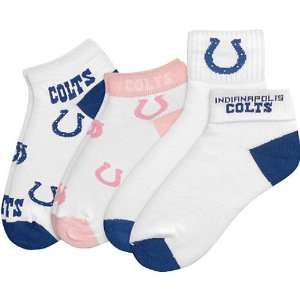  For Bare Feet Indianapolis Colts Womens Socks  3 Pack 