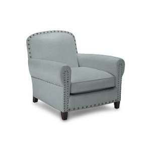  Sonoma Home Eaton Club Chair, Chenille Basketweave, Blue Smoke 