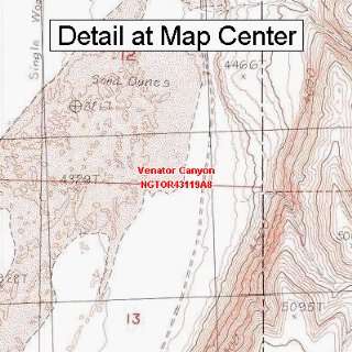 USGS Topographic Quadrangle Map   Venator Canyon, Oregon (Folded 