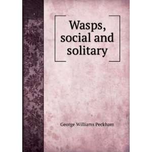  Wasps, social and solitary George Williams Peckham Books