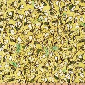 44 Wide Michael Miller Magnolia Lane Scattered Buds Yellow Fabric By 