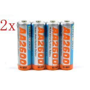  ATC 2 Pack Rechargeable AA Battery 1.2V 2600mAh Ni MH 