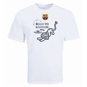 Euro 2012   Barcelona Road to London Lion T Shirt (White)  