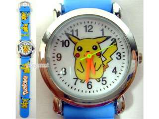 Pikachu Pokemon Monsters Blue 3D Kids Wrist Watch  
