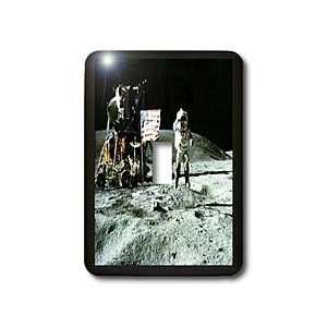 Florene Patriotic   Photo Of Apollo Moon Landing   Light Switch Covers 