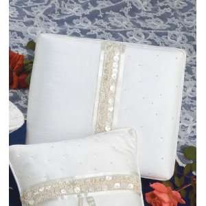  Mother of Pearl and Silk Wedding Guest Book