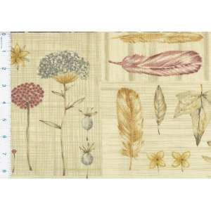  56 Wide Marland Botanical   Antique Fabric By The Yard 