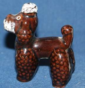 Vintage Mixed Set Poodle Dog Figurines Redware Japan  